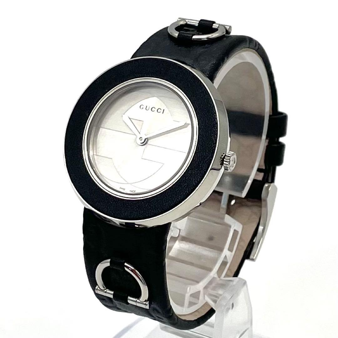 GUCCI 129.4 Uプレイ レディースウォッチ グッチシマレザーベルト