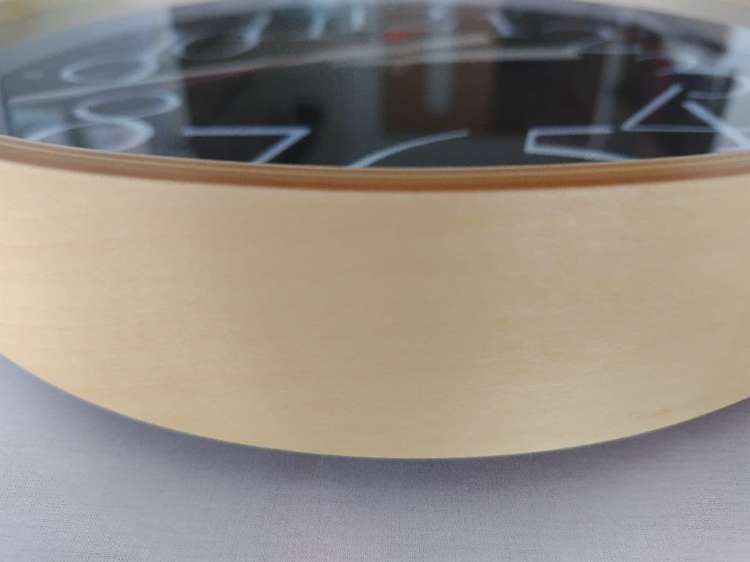 【未使用】レムノス　電波掛け時計　ブラウン