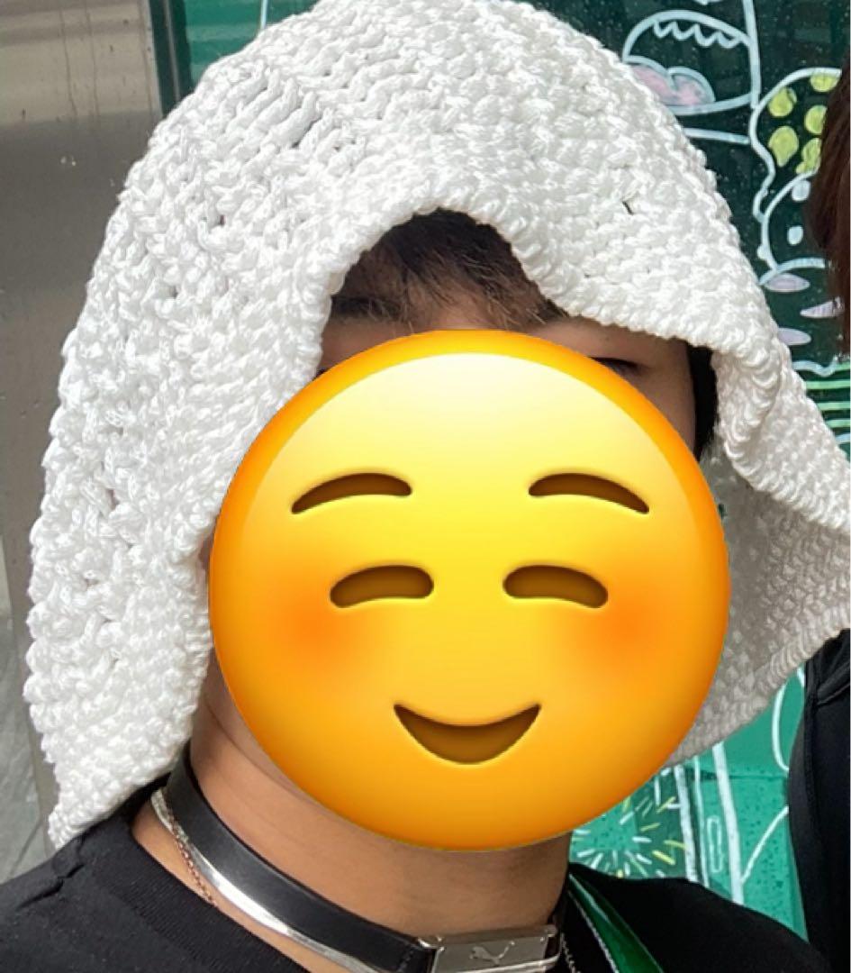 isaboulder ホワイト ロングニット帽