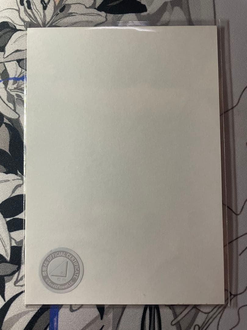 向井純葉 生写真 直筆サイン 三期生ブックレット衣装 座り