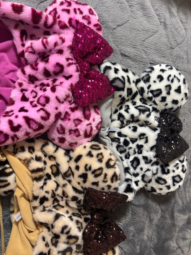 ミニー　ファンキャップ　ヒョウ柄