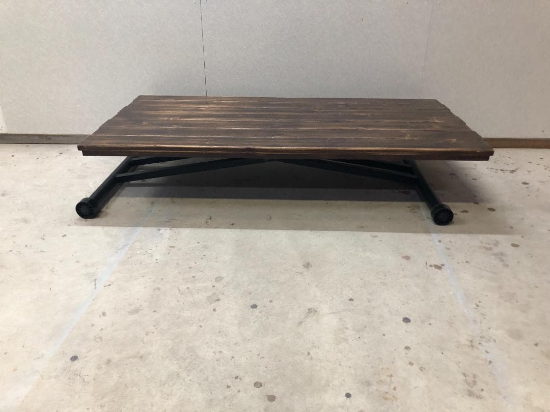 ヴィンテージ風　昇降式テーブル　ダイニングテーブル　0912-3