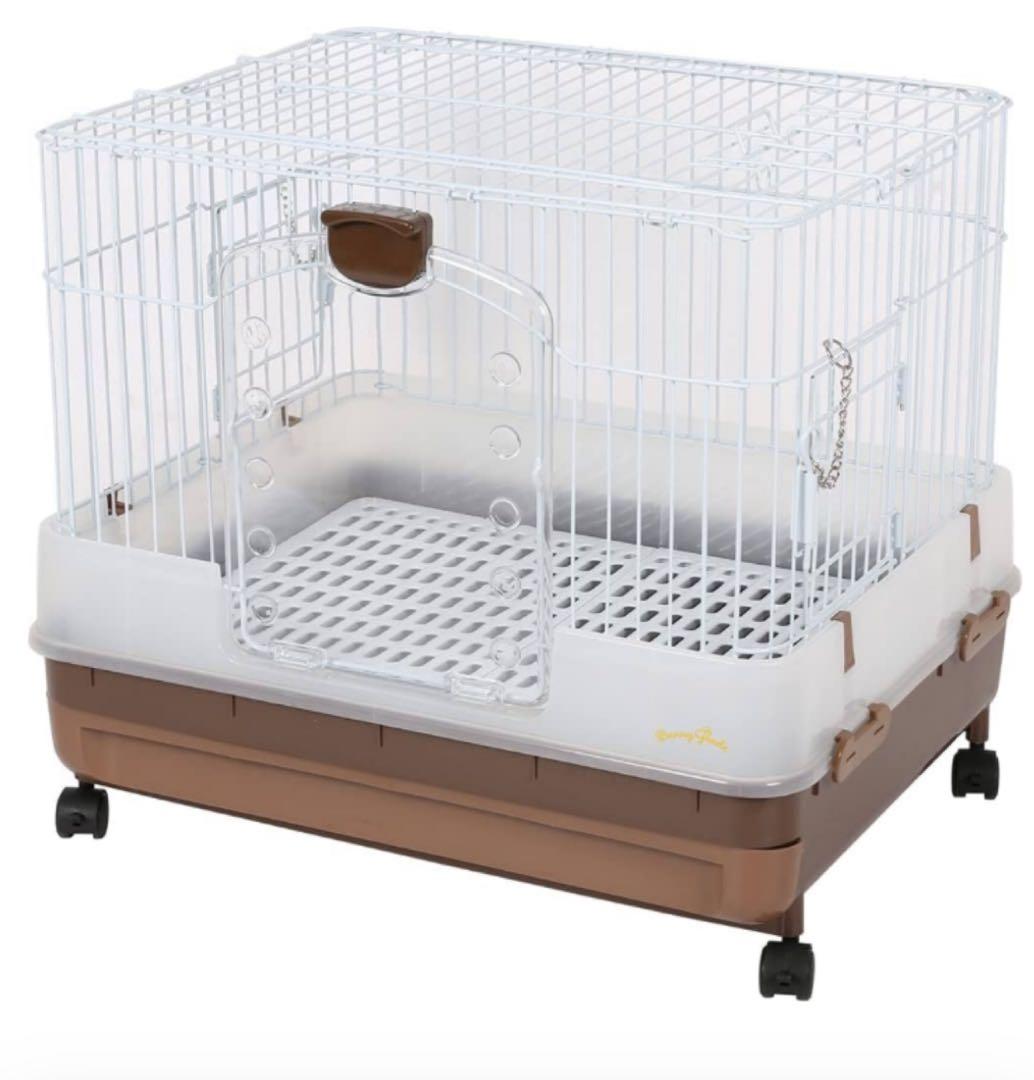 マルカン うさぎのカンタンおそうじケージ H50B ブラウン MR-994