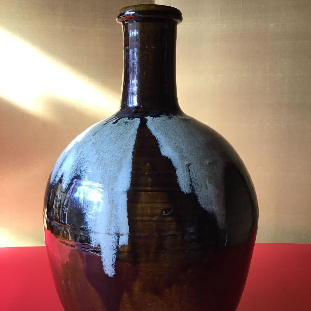 信州の文化財　幻の焼き物　入道焼大徳利　高さ46㎝　江戸時代