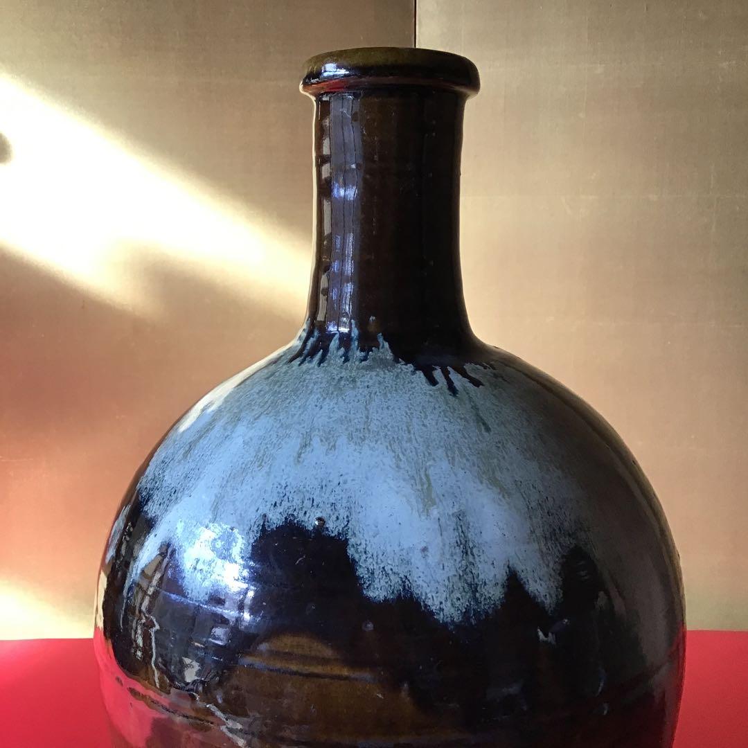 信州の文化財　幻の焼き物　入道焼大徳利　高さ46㎝　江戸時代