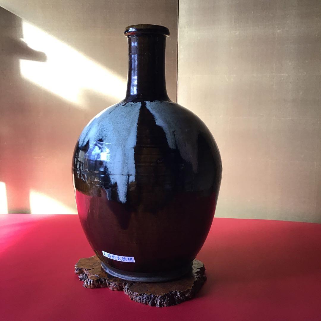 信州の文化財　幻の焼き物　入道焼大徳利　高さ46㎝　江戸時代