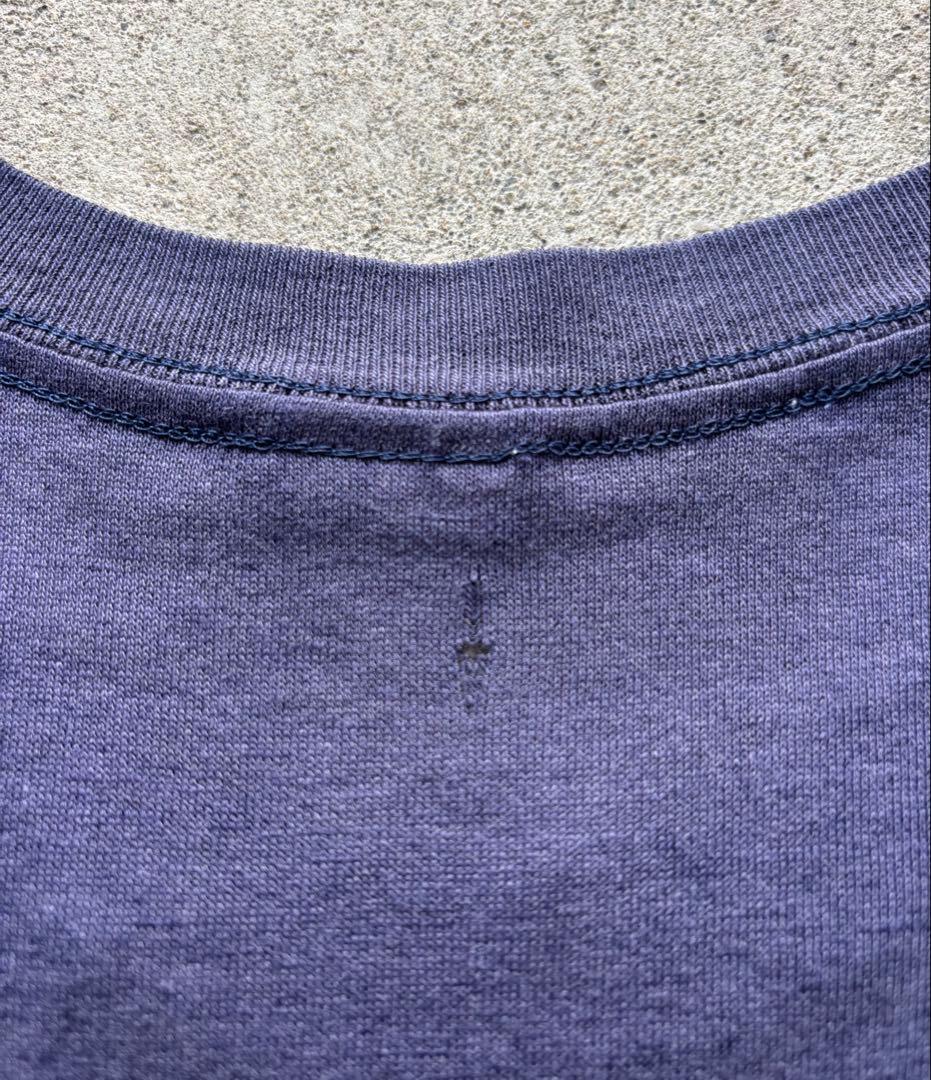 70s ハーレー ポケットTシャツ ビンテージ ナス紺 my freedom