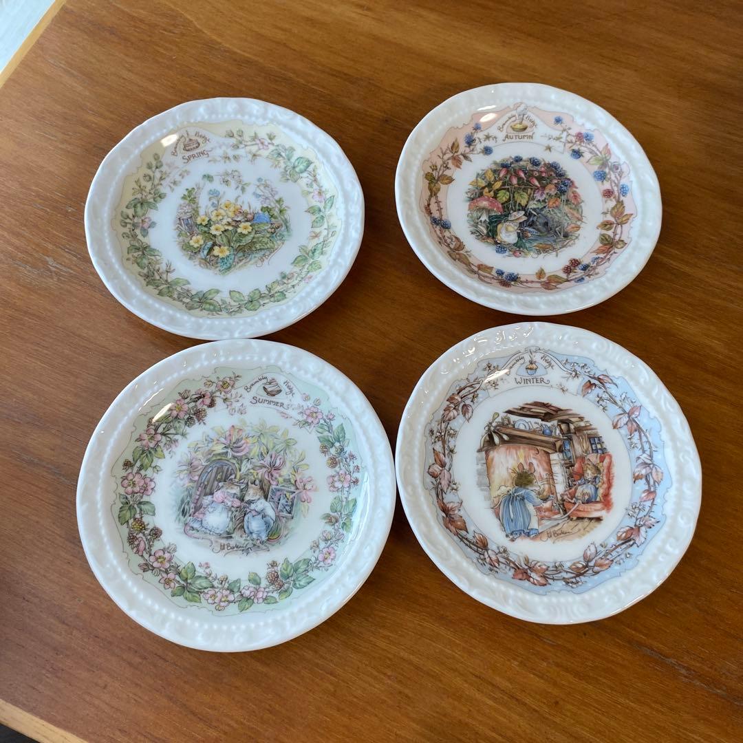 ロイヤルドルトン ブランブリーヘッジ コースター　小皿　シンブル　四季シリーズ