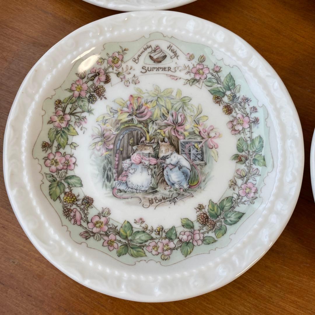 ロイヤルドルトン ブランブリーヘッジ コースター　小皿　シンブル　四季シリーズ