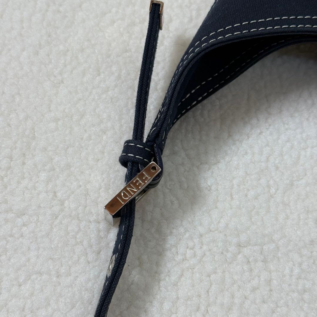 Fendi フェンディ デニム ハンドバッグ ネイビー マンマバケット