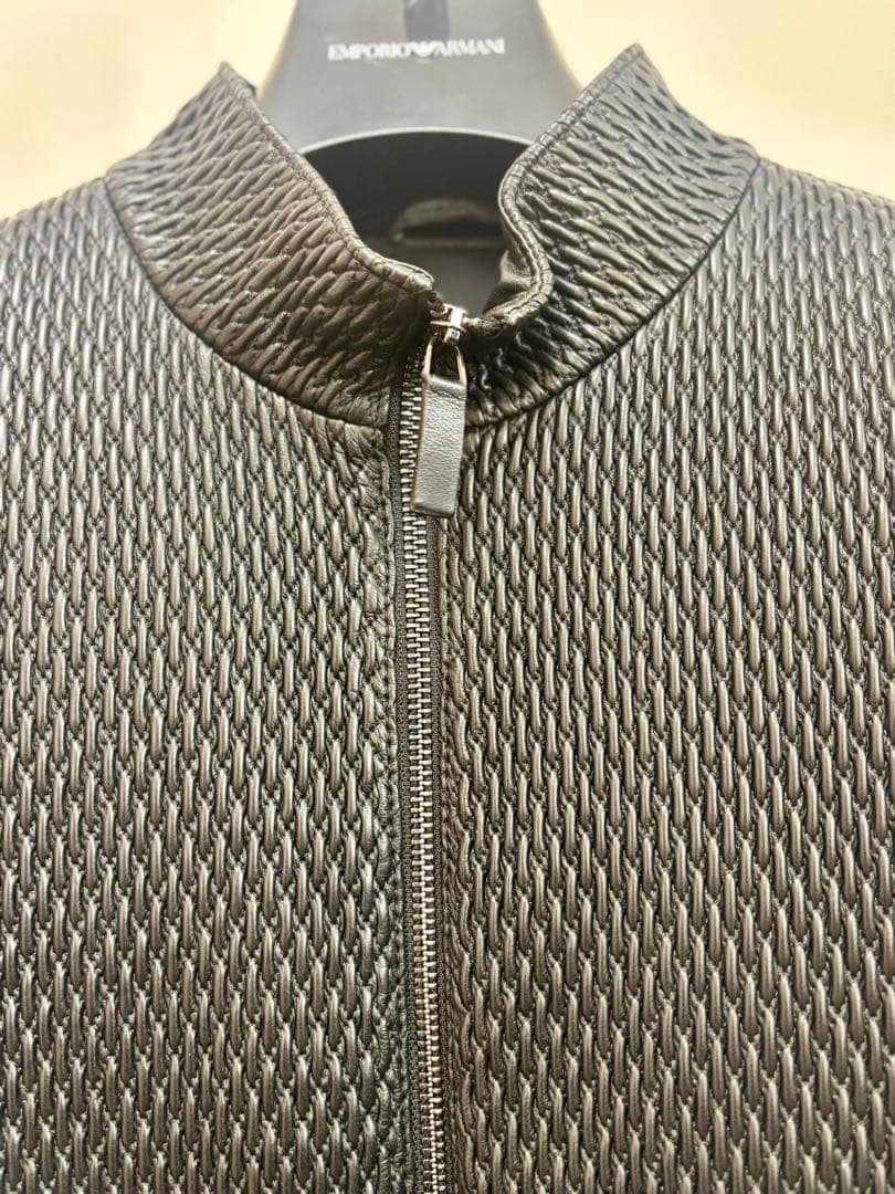 週末セール！エンポリオアルマーニ 希少 シングルライダースジャケット 黒