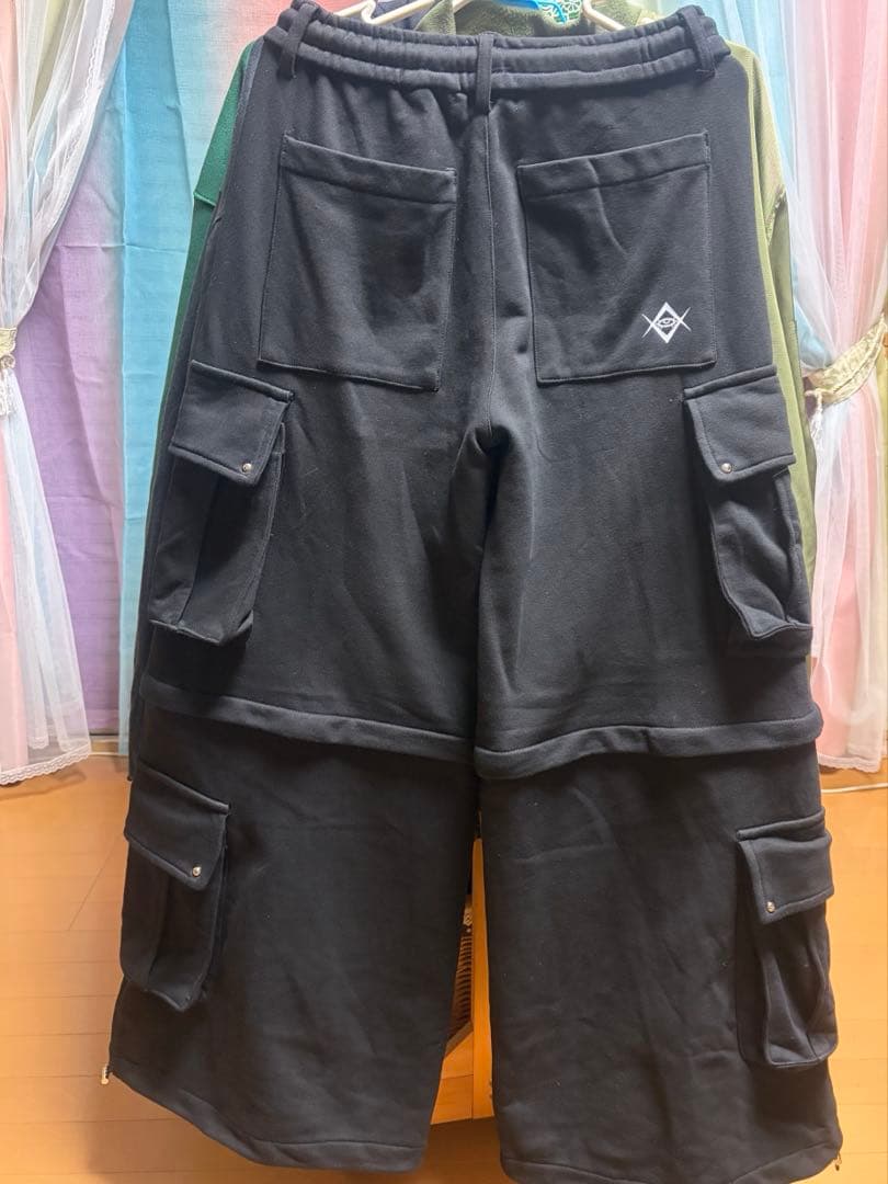 新品未使用 レフレム セパレート ワイドパンツ スウェットカーゴパンツ 2WAY
