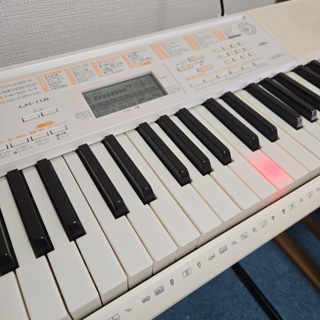 CASIO LK-118 電子キーボード 本体スタンド付
