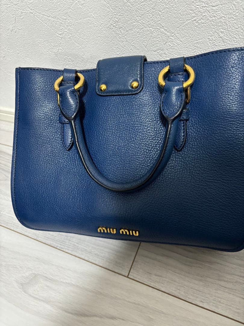 MIU MIU ネイビー 2wayハンドバッグ/RN0799