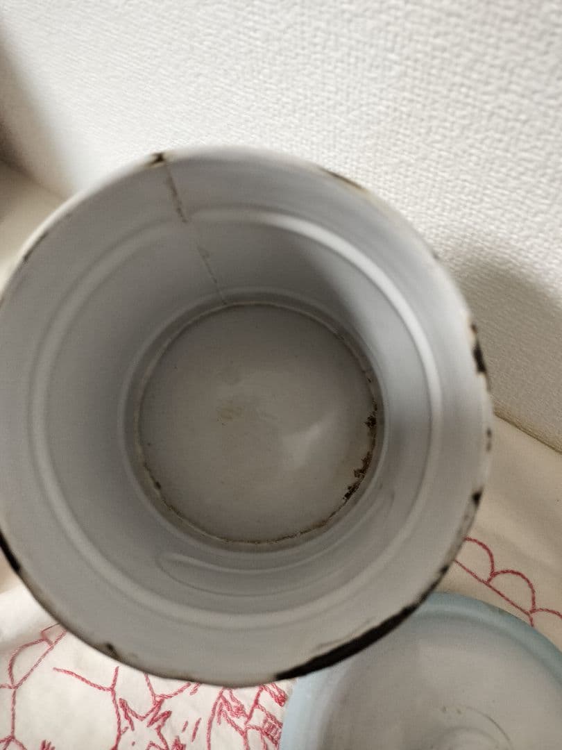 フランス JAPY ジャピー ホーロー キャニスター パンジー柄 アンティーク