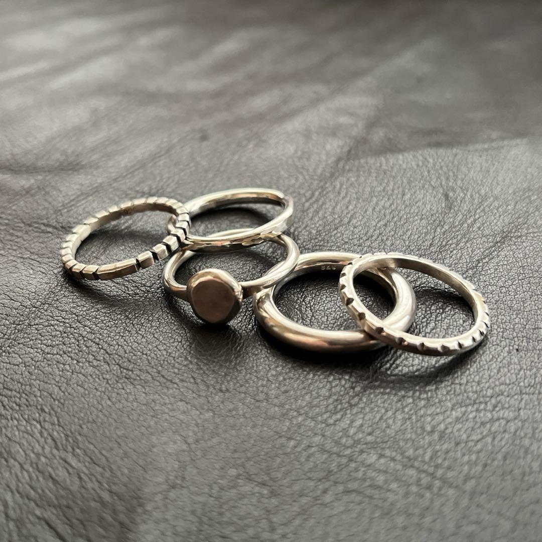 フランス　スターリング　シルバー　リング　ヴィンテージ　セット　ユーロ　925