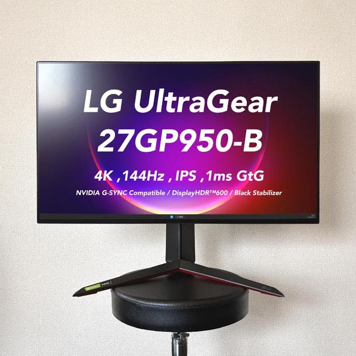 LG 27GP950-B ゲーミングモニター 4K 144Hz IPS