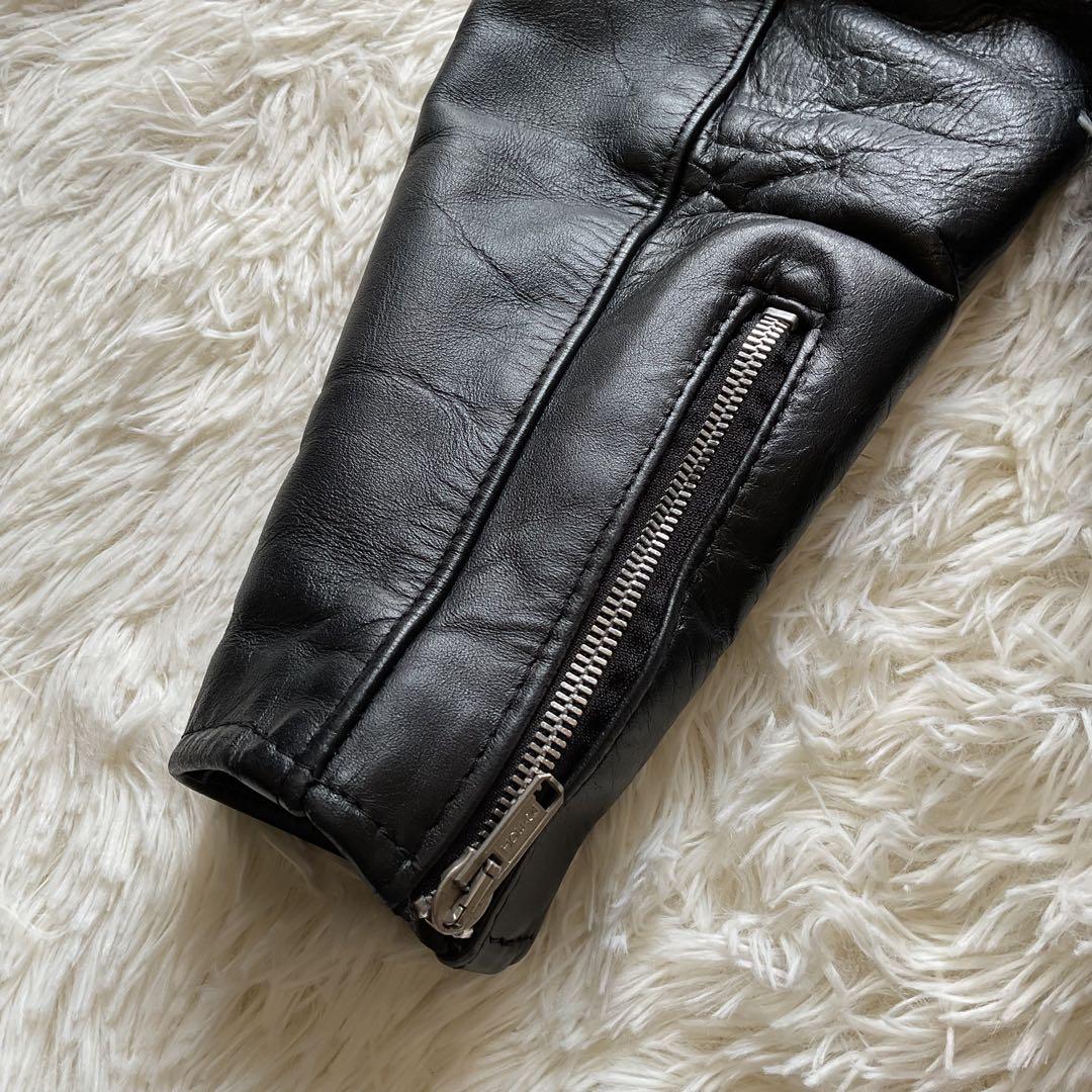 人気✨schott 641 レザージャケット　シングルライダース　牛革　40 黒