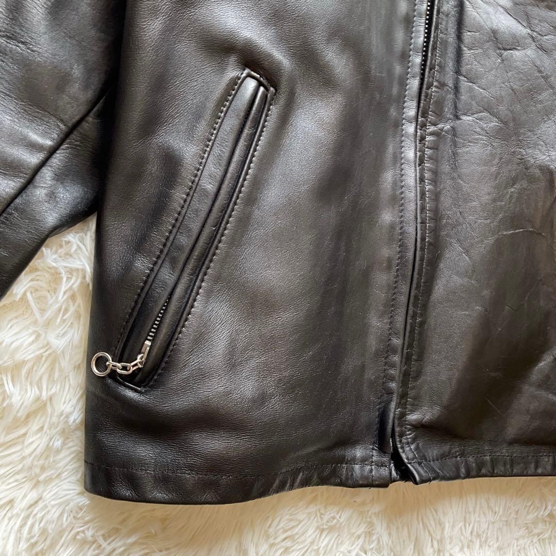 人気✨schott 641 レザージャケット　シングルライダース　牛革　40 黒