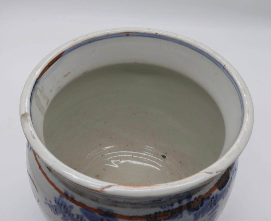 岐No58 染付　香炉　送料込み0504