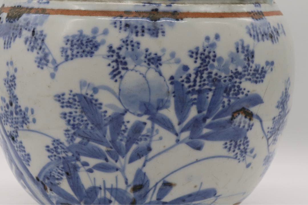 岐No58 染付　香炉　送料込み0504