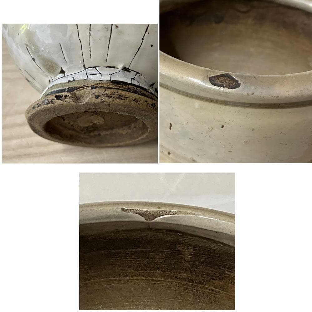 w149 中国古陶磁 鉄絵 香炉 銅製 火屋 中国古美術 茶道具