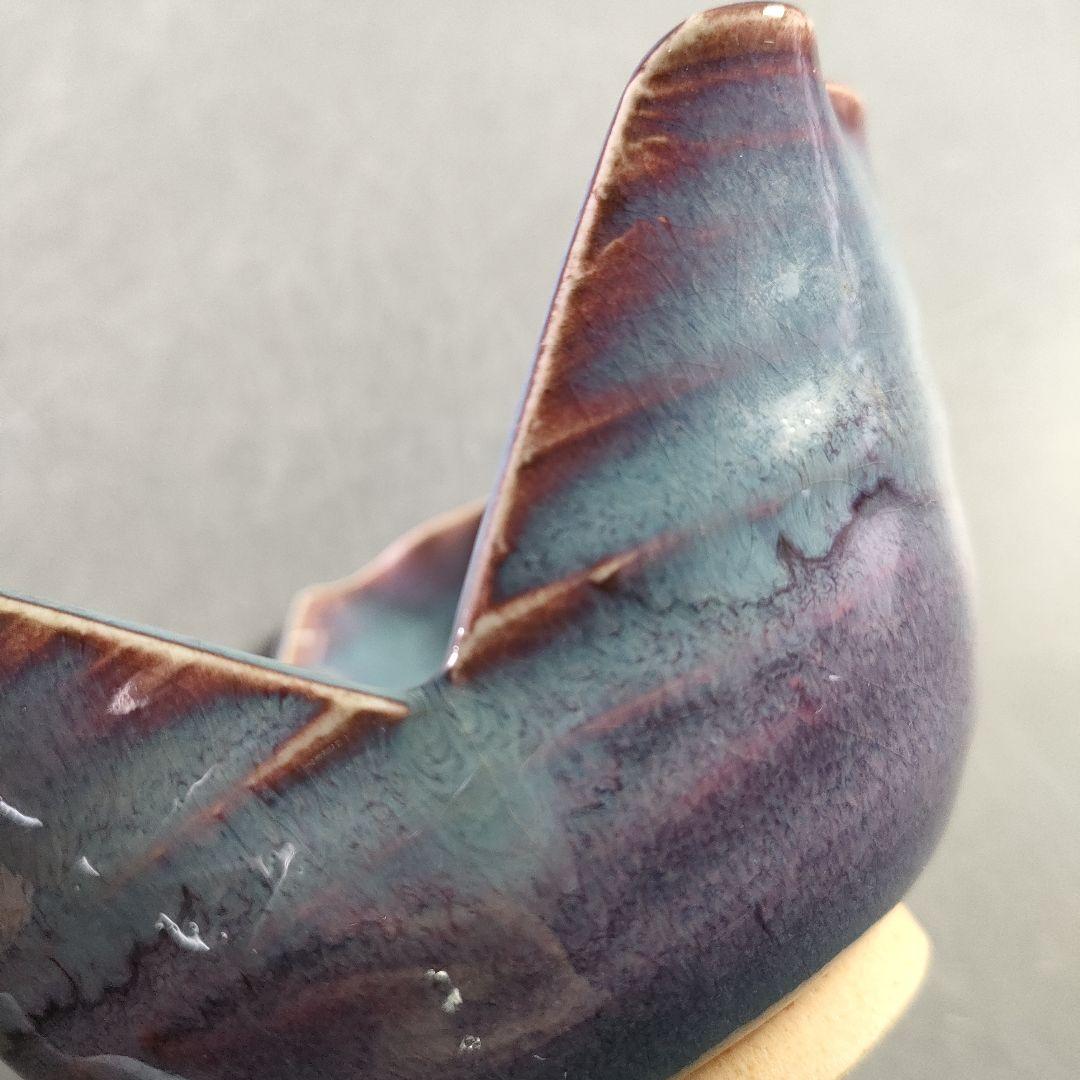 A884-6/清水六兵衛 造/紫翠釉向付/5客/盛鉢/飾皿/小鉢/