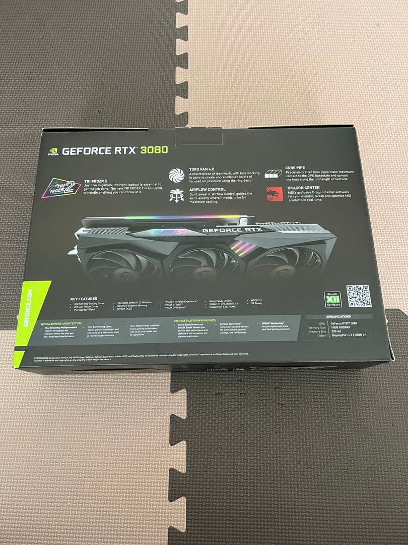 MSI GEFORCE RTX3080 GAMING X TRIO 10G超美品
