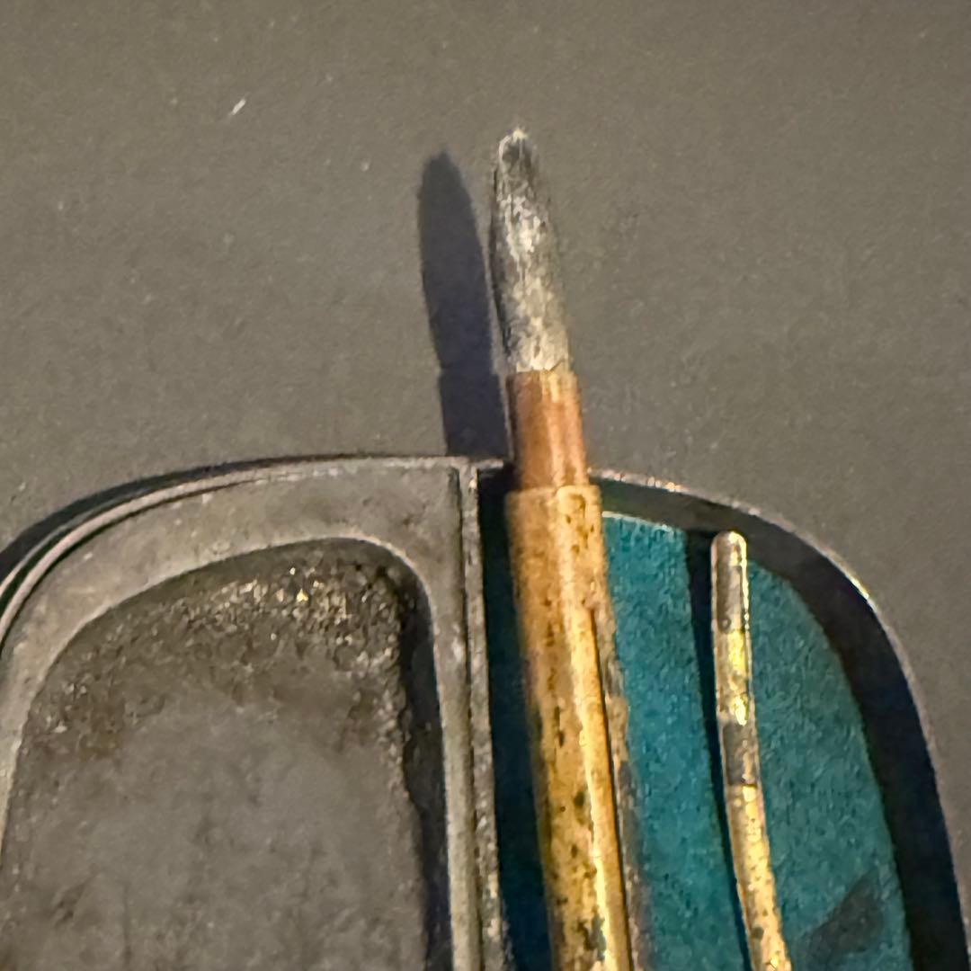 江戸期 携帯型書道セット ミニ硯・格納式筆 希少品 年代物