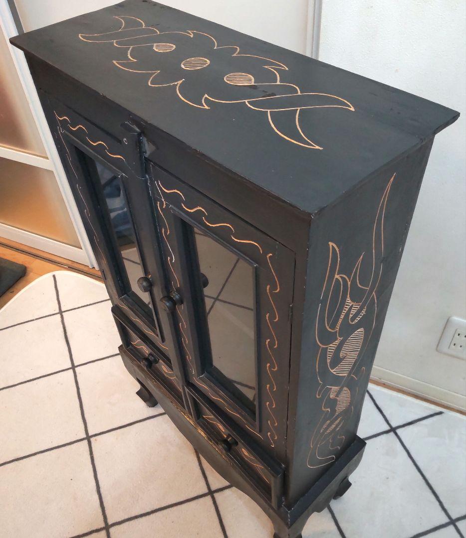 アジアン家具 バリ家具 アンティーク キャビネット 棚