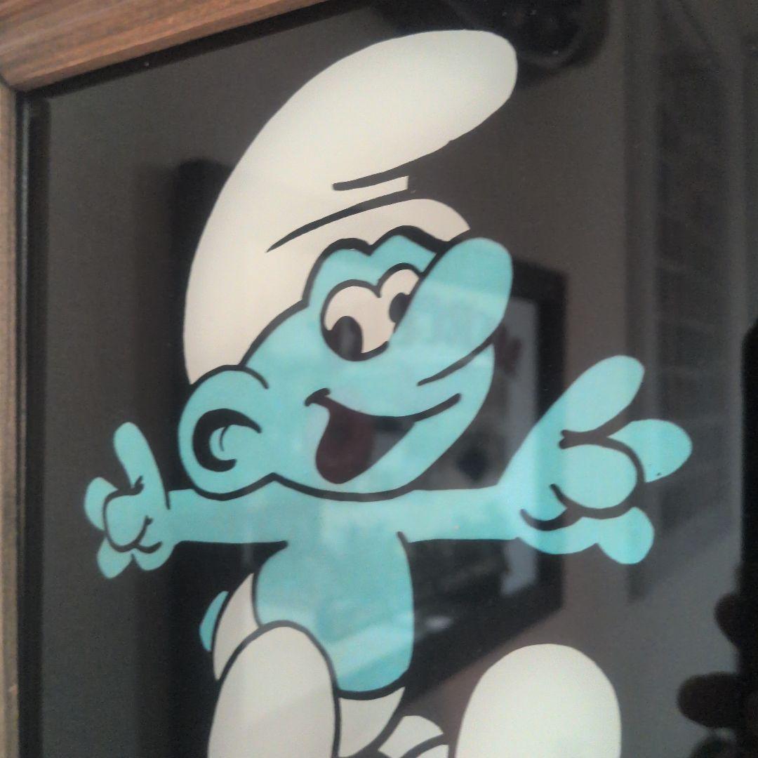 【お宝】スマーフ SMURF 額付き ヴィンテージ アンティーク