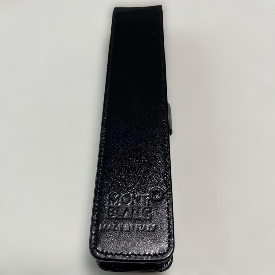 美品:モンブラン一本用黒レザーペンケース　未使用品 No. u0014309