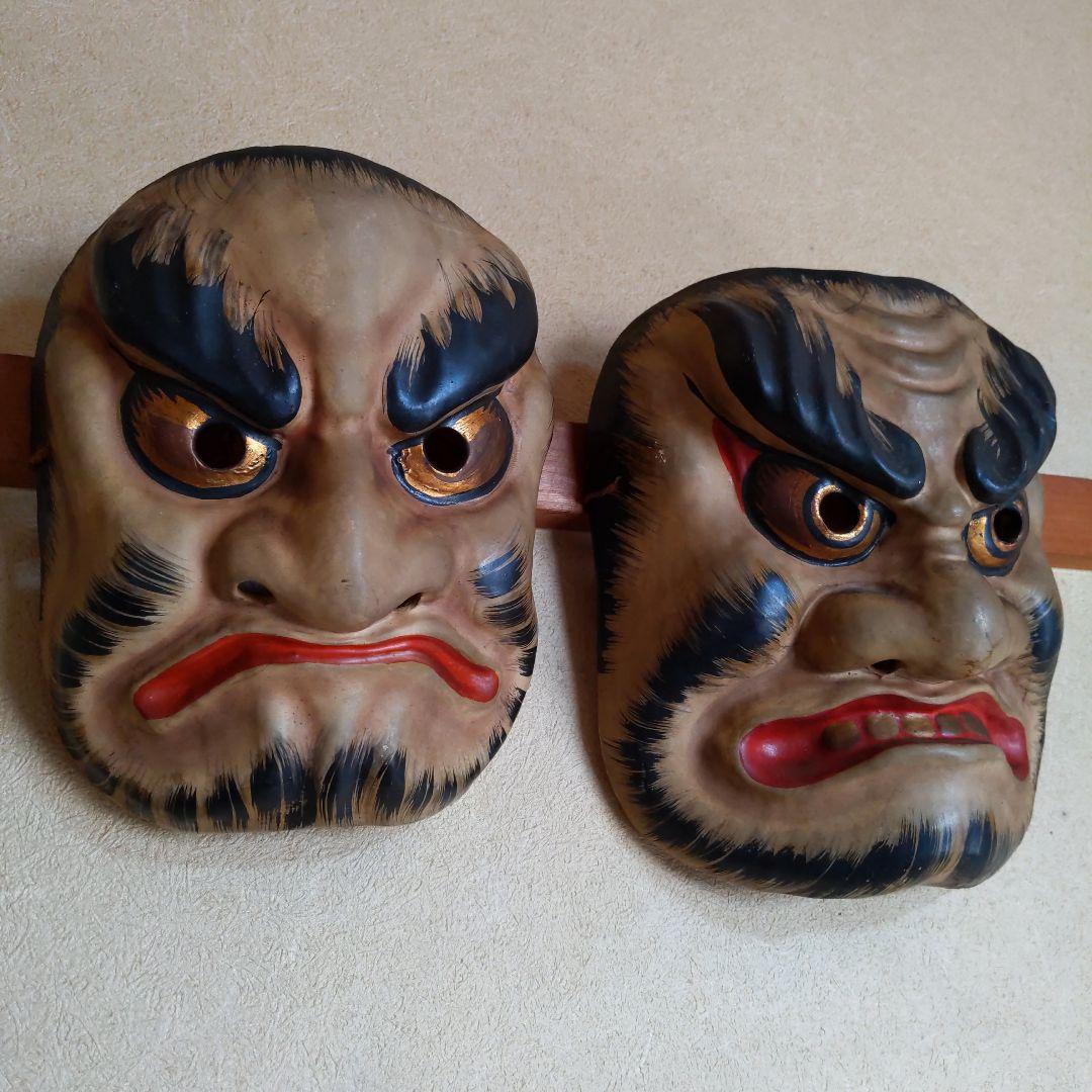 石見神楽19面、石州和紙、縁起物 (御飾面) ¥298,000 (送料込み)