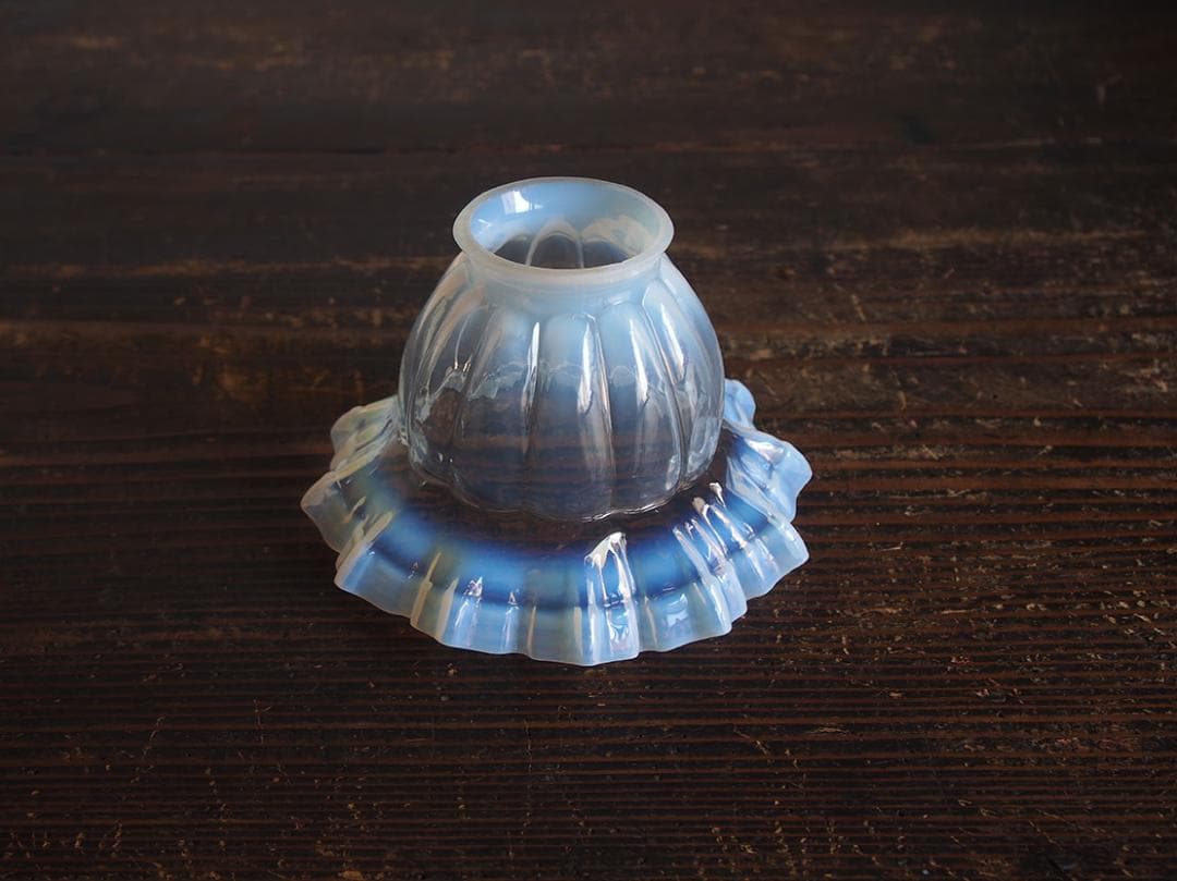 オパールガラス フリルガラス ランプシェード電笠 オパールセント/K363