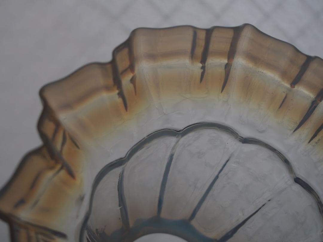 オパールガラス フリルガラス ランプシェード電笠 オパールセント/K363