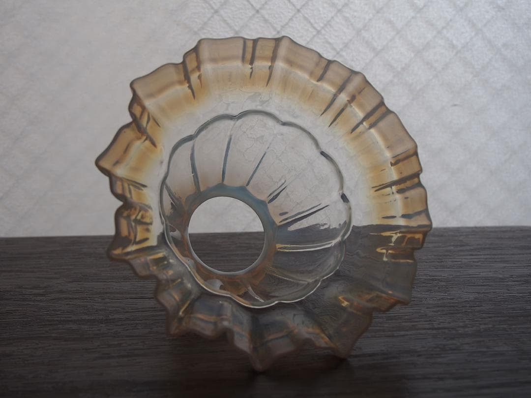 オパールガラス フリルガラス ランプシェード電笠 オパールセント/K363