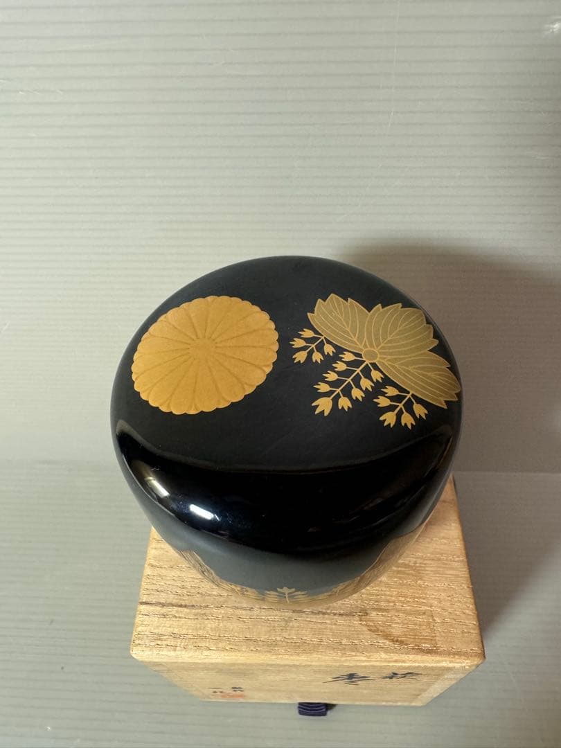 2881 茶道具　 棗　菊の御紋　未使用