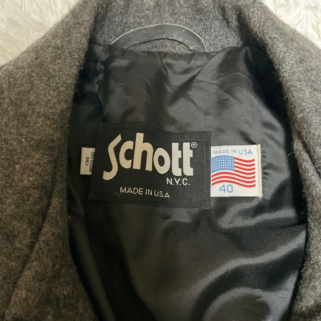 Schott ウールジャケット サイズ40 L シングルライダース アメリカ製