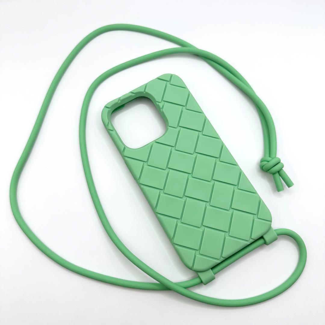 【新品未使用】BOTTEGA VENETA 　iPhoneケース14pro　紐付