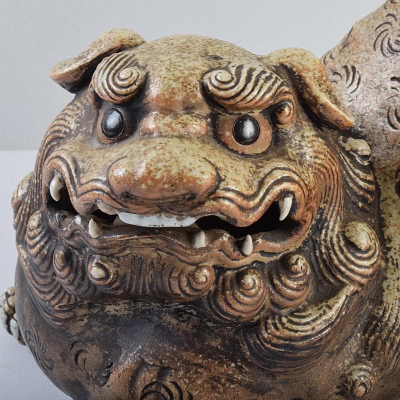 備前焼　古備前　獅子　置物　D　R7072B