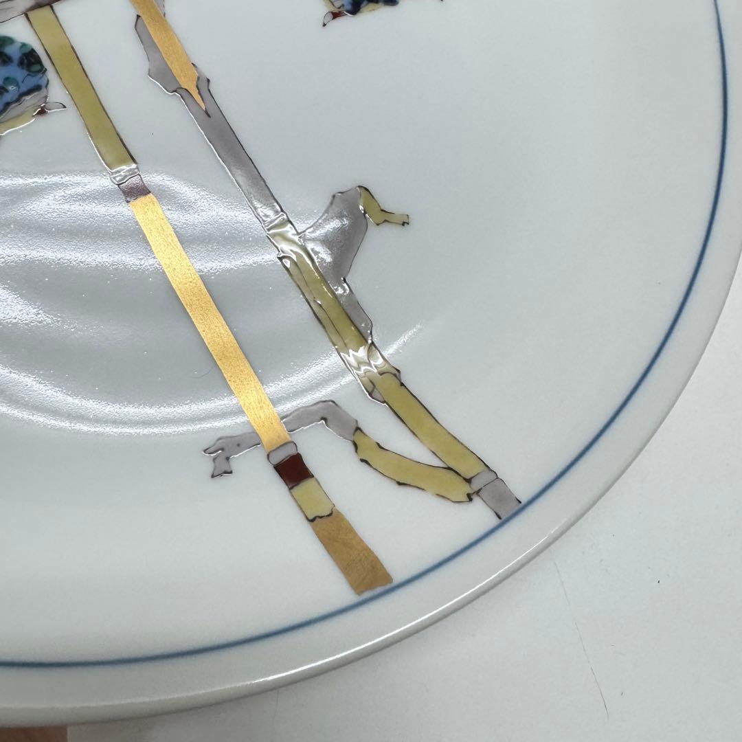 【美品】九谷焼　武腰潤　泰山窯　人間国宝　川蝉　大皿