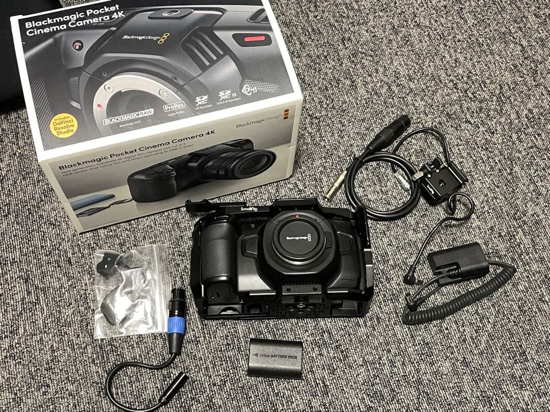 BMPCC4Kとリグなどのアクセサリー類