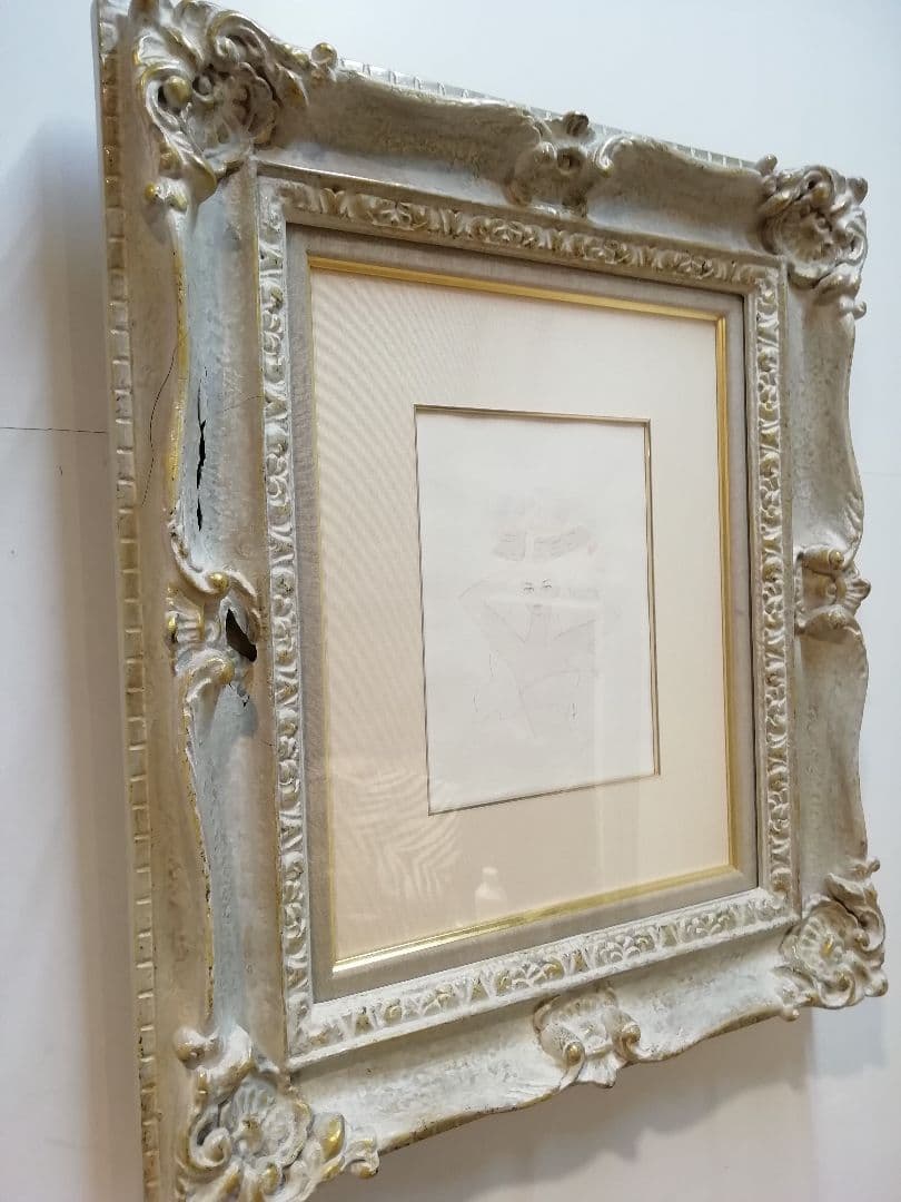 M●希少 東郷青児　【婦人像】　水彩5号　共箱鑑定書付