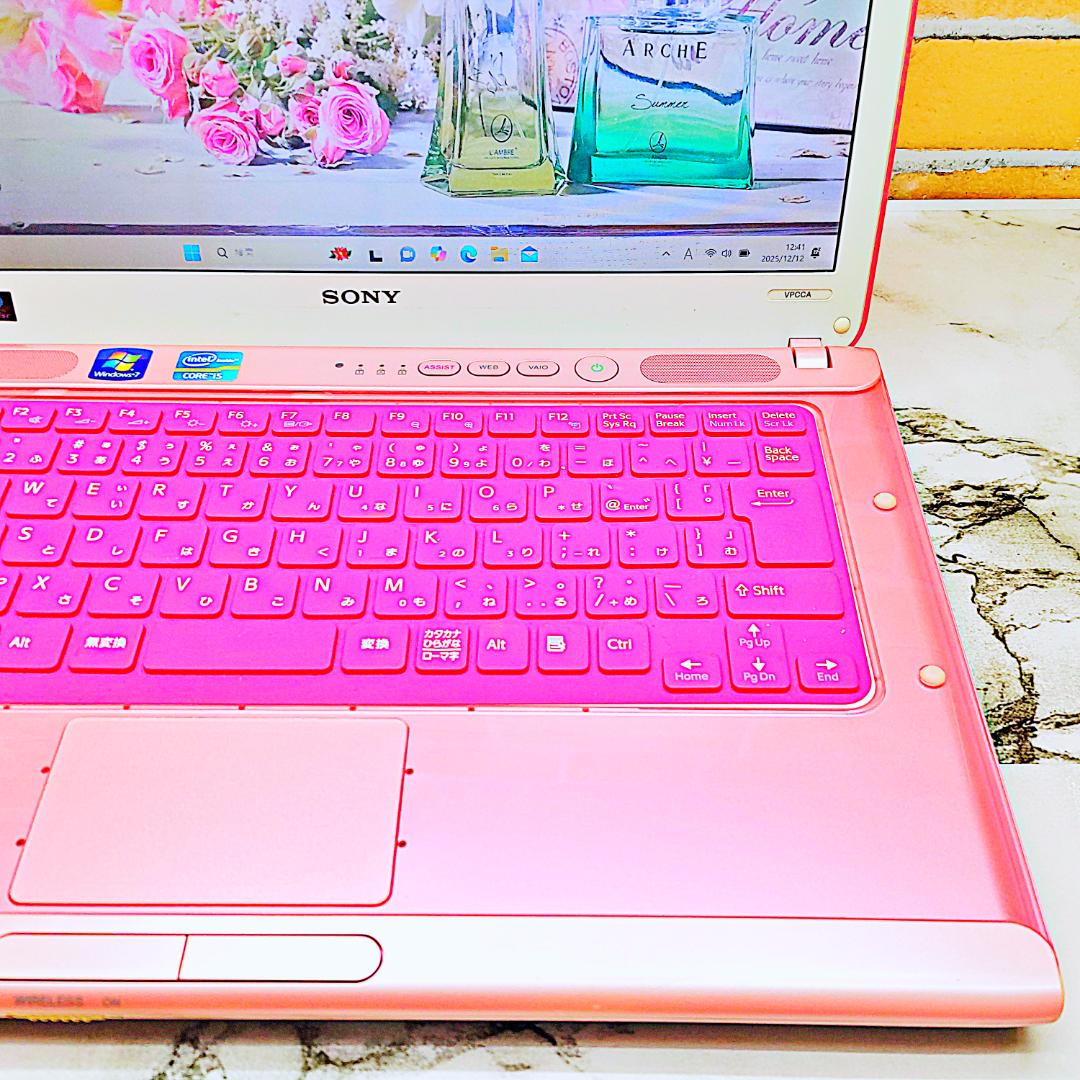 レアなスケルトンピンクノートパソコン❣️Core-i5☘️爆速SSD✨メモリ8G