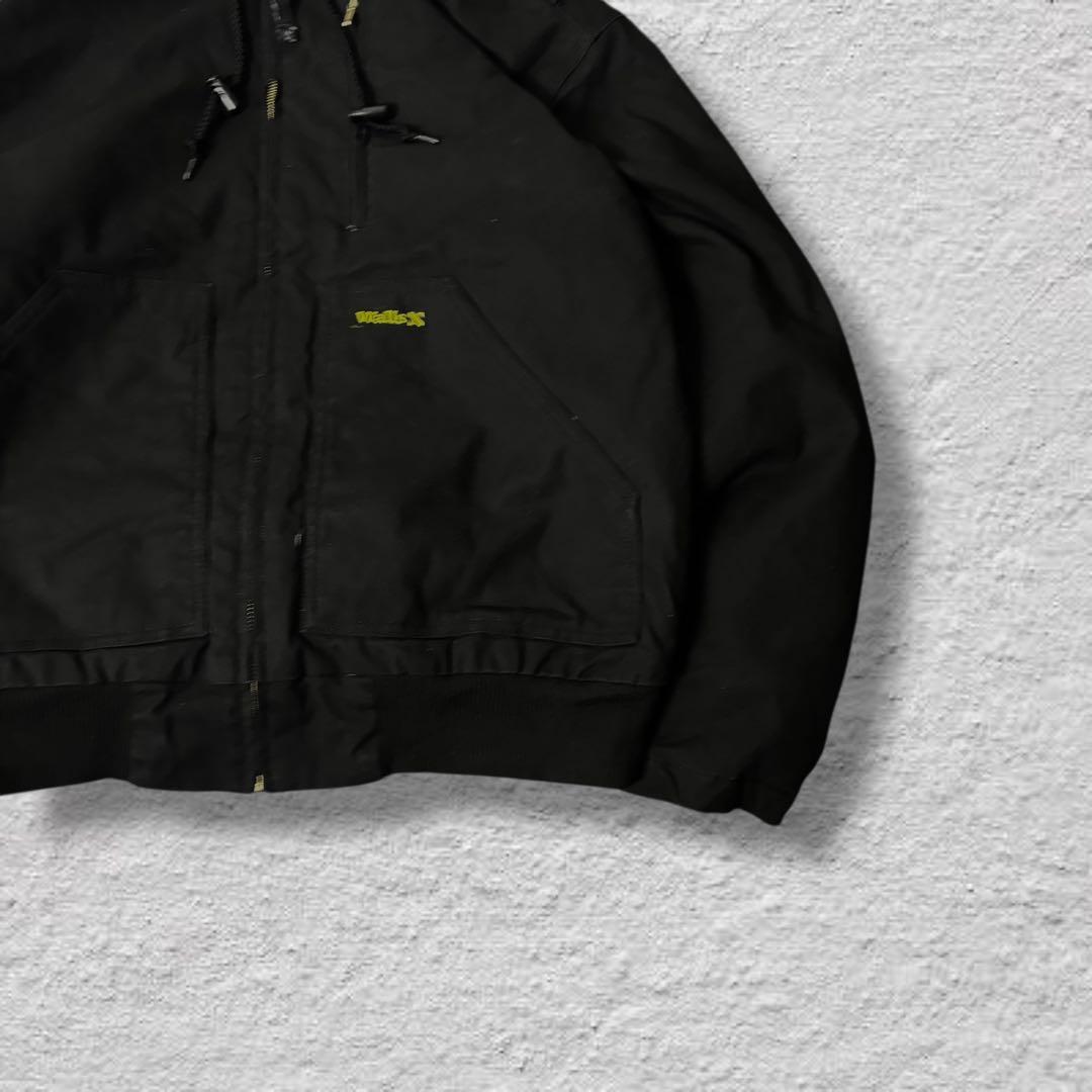 ラリル Wallsアクティブジャケットダックパーカーy2k刺繍ブラック