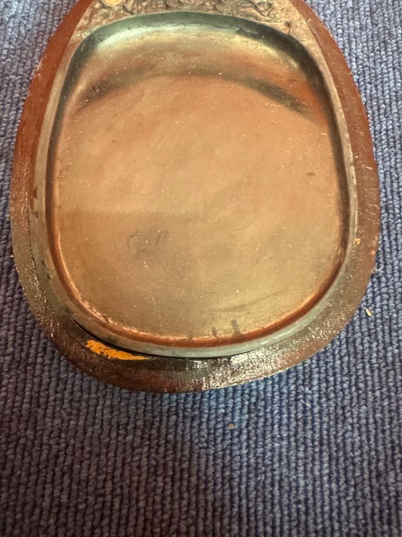 2049 中国　端渓硯　石眼　端州石硯　石眼 雲龍彫刻