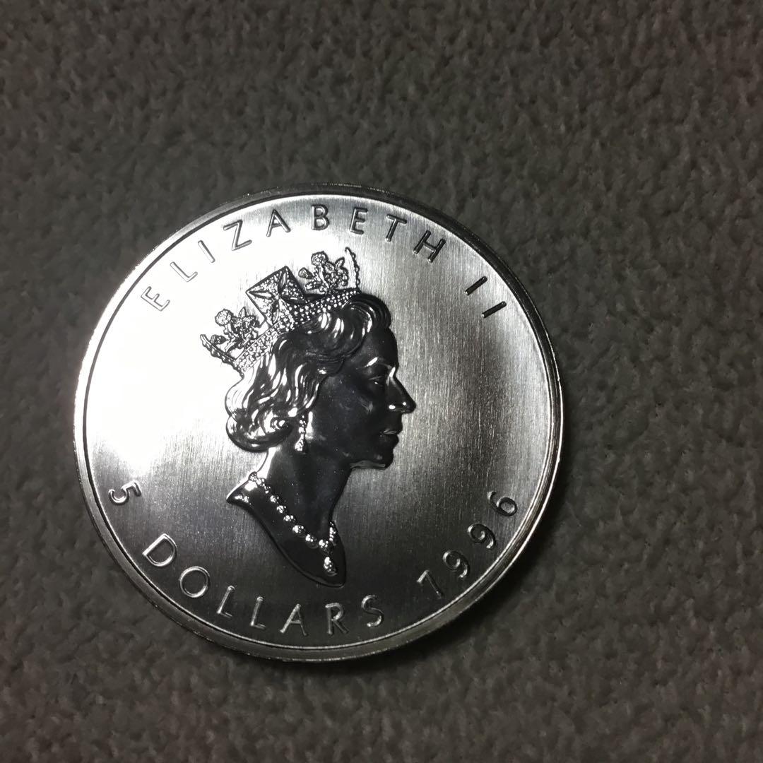 1996年 5ドル 銀貨 メープルリーフ(カナダ)
