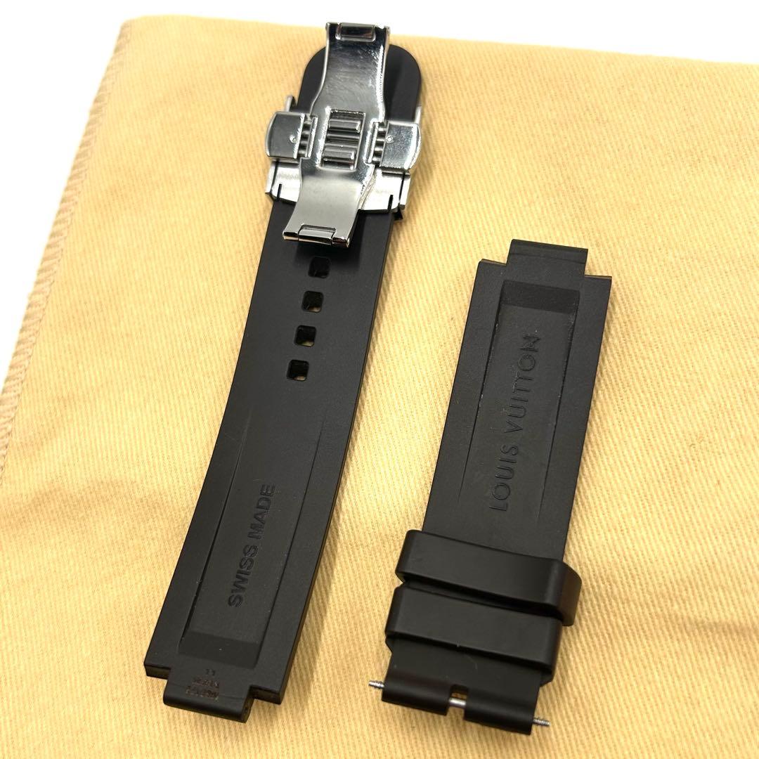 【極美品】 正規品 ルイヴィトン タンブール ラバーベルト ダミエ ブラック