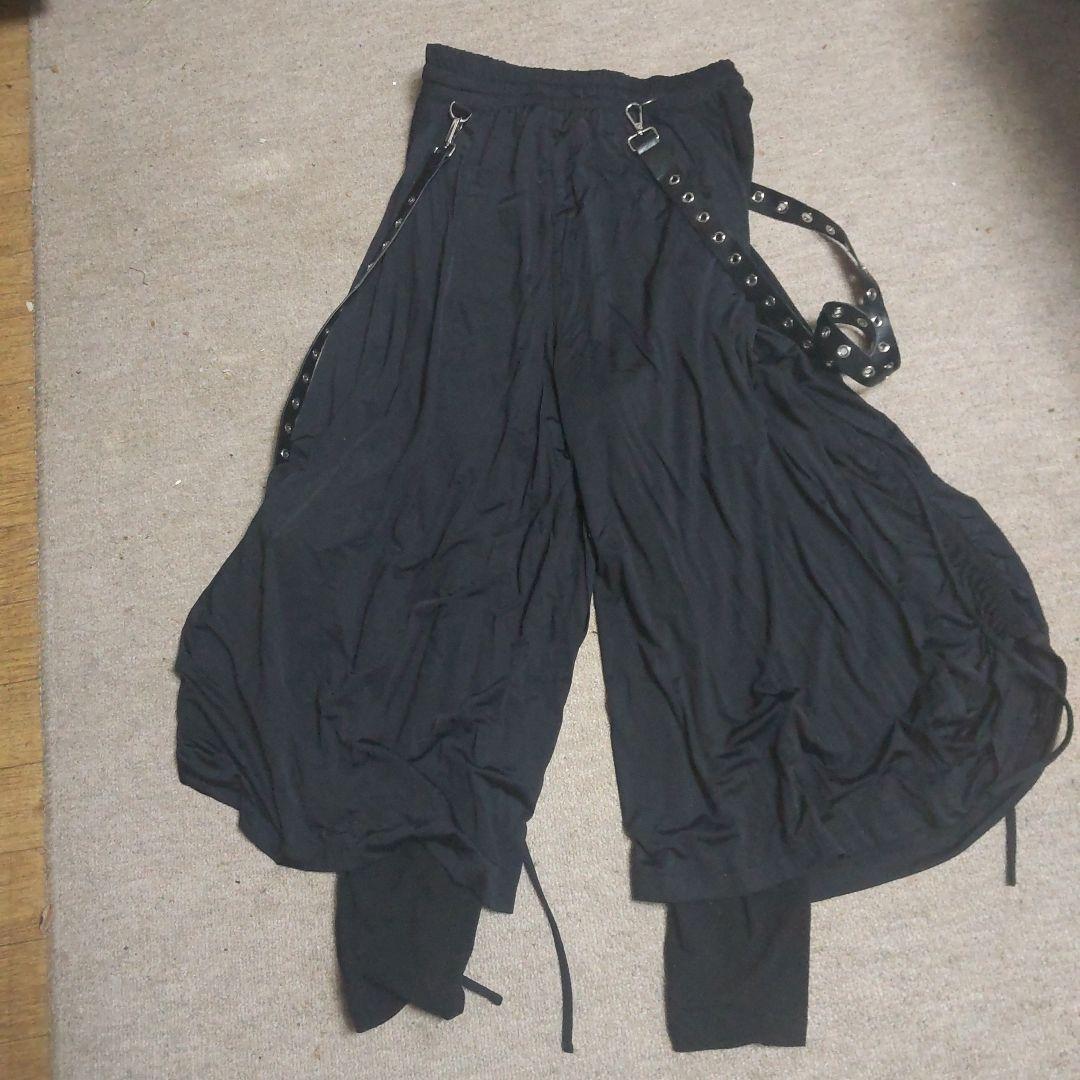 新品 CIVARIZE サスペンダー付き ワイド サルエル パンツ 黒