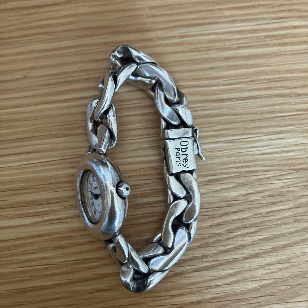 【貴重】オブレイ　時計　ソリッドシルバー無垢